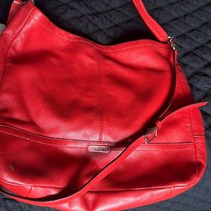 Coach Shoulder bag with detachable strap in Deep Orange